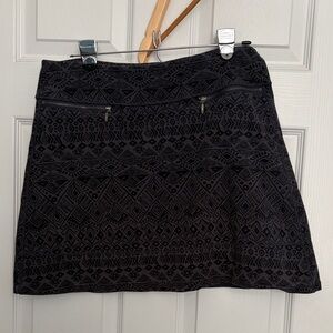 Athleta Black Geometric Mini Skirt